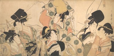 El viaje de Narihira al Este, ca. 1797 de Kitagawa Utamaro