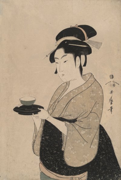 Okita, una chica de la casa de té de Kitagawa Utamaro