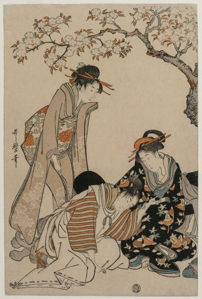 Parody of an Imperial Carriage Scene de Kitagawa Utamaro
