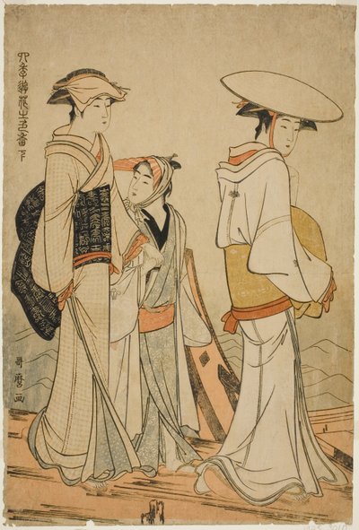 Placeres de las cuatro estaciones: Colores y aromas de las flores, izquierda (Shiki no asobi hana no iroka, ge) de Kitagawa Utamaro