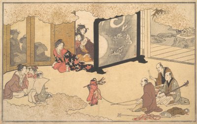 Viendo una Actuación de Kitagawa Utamaro