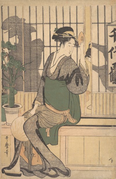 Sombras en el Shoji, 1790s de Kitagawa Utamaro
