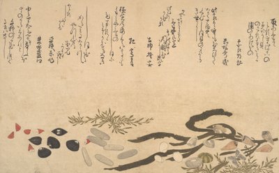 Conchas bajo el agua, 1790 de Kitagawa Utamaro