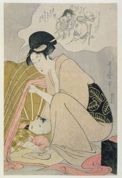 T H Riches 1913. Niño teniendo una Pesadilla, c.1801 de Kitagawa Utamaro