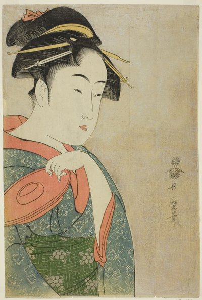 Takashima Ohisa (xilografía en color; oban) de Kitagawa Utamaro