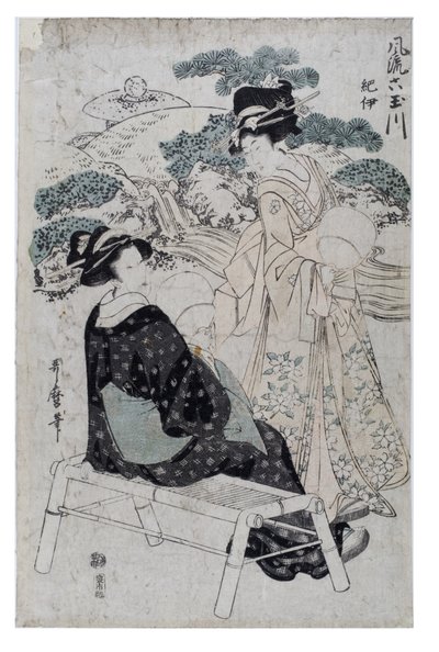 Los Elegantes Seis Ríos de Joyas, c.1800-1805 (xilografía sobre papel) de Kitagawa Utamaro