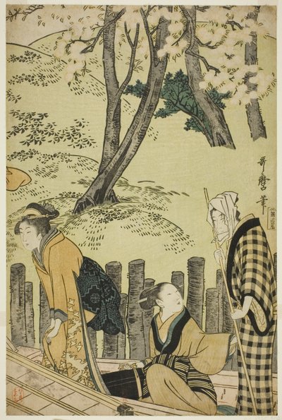 El terraplén en Mimeguri de Kitagawa Utamaro