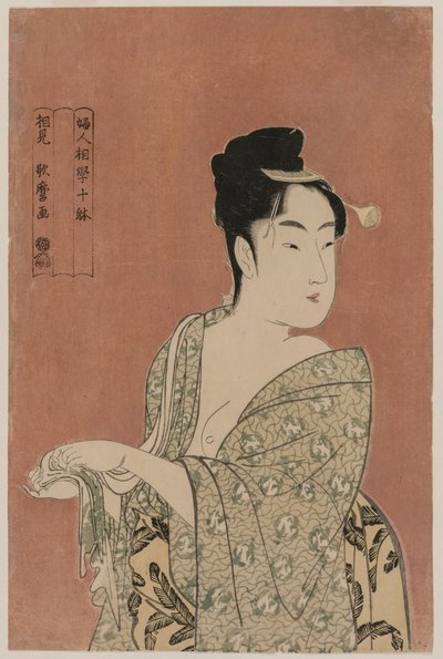 El tipo a la moda de la serie Diez tipos en la fisonomía de las mujeres de Kitagawa Utamaro