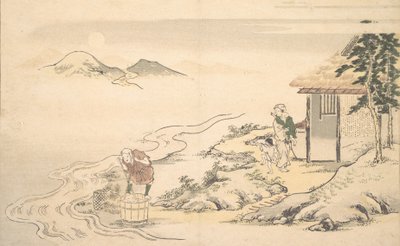 La luna llena en el momento de la cosecha de Imo, 8º mes, 1789 de Kitagawa Utamaro