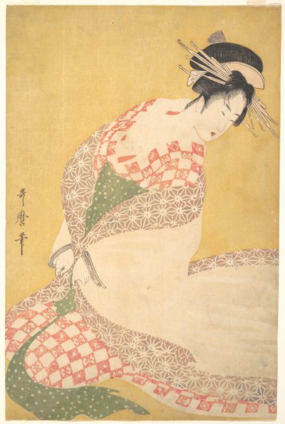 La túnica exterior de Kitagawa Utamaro