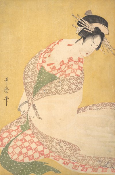 La túnica exterior, ca. 1795 de Kitagawa Utamaro