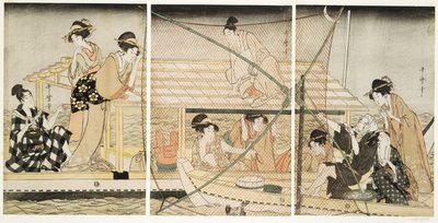 La red de cuchara de Kitagawa Utamaro