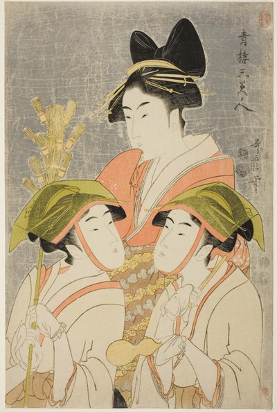 Tres Bellezas de Yoshiwara de Kitagawa Utamaro