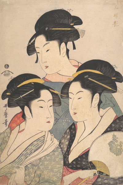 Tres bellezas del período Kwansei de Kitagawa Utamaro