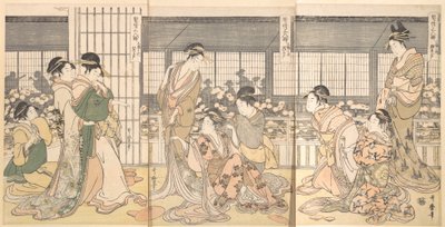 Tres Cortesanas Intoxicadas, 1790s de Kitagawa Utamaro