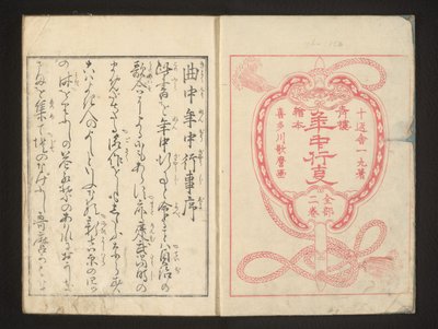 Página del título de Kitagawa Utamaro