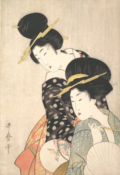 Dos mujeres, ca. 1790 de Kitagawa Utamaro