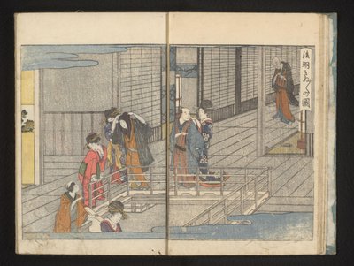 Salida de huéspedes de Kitagawa Utamaro