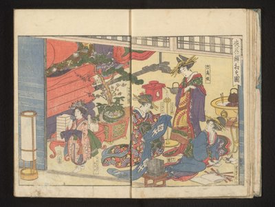 Preparativos para las fiestas de Kitagawa Utamaro