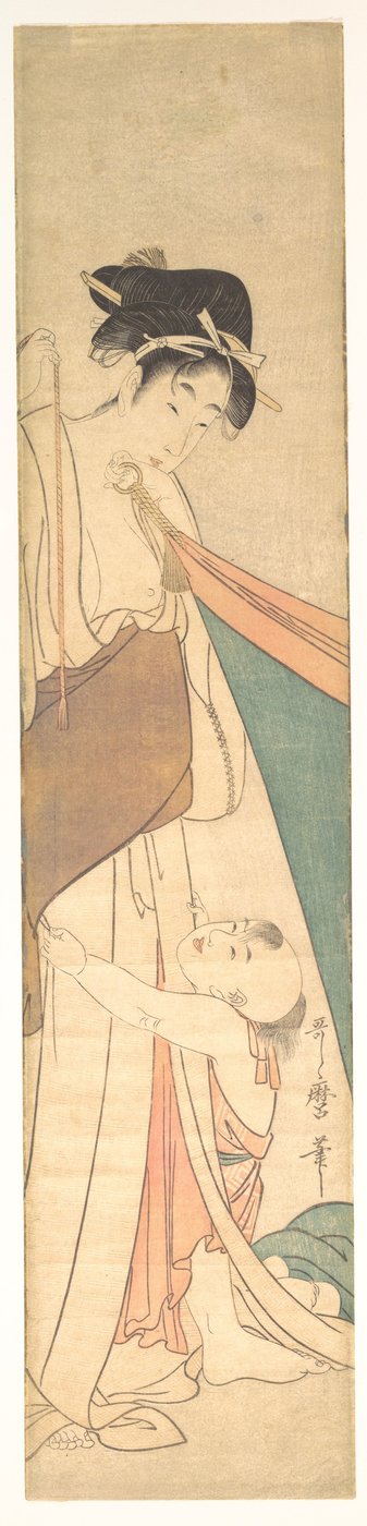 Frau und Kind de Kitagawa Utamaro