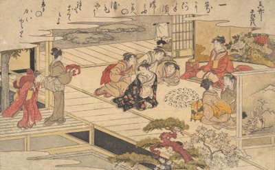Mujeres jugando con conchas, 1790 de Kitagawa Utamaro