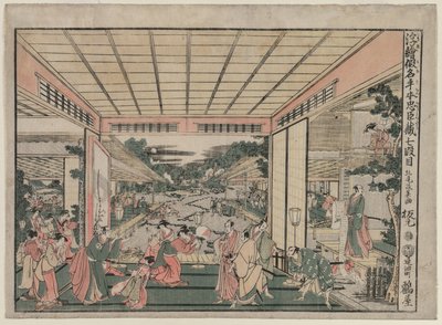 Chushingura: Act VII (from the series Perspective Pictures for The Treasure House of Loyalty) de Kitao Masayoshi