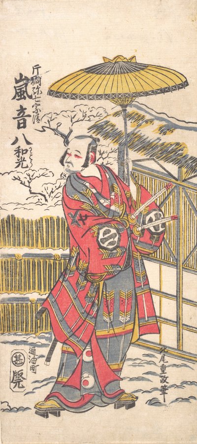 Arashi Otohachi I como un famoso comediante, ca. 1766 de Kitao Shigemasa