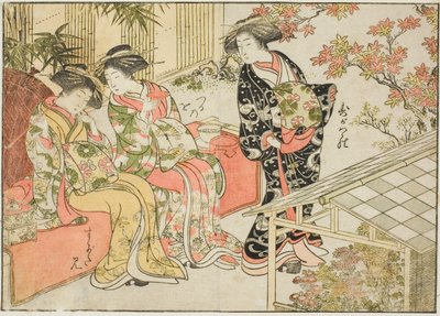 Cortesanas de Tsuruya, del libro "Espejo de mujeres hermosas de los barrios de placer," vol. 2 de Kitao Shigemasa