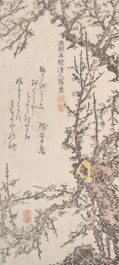 Árbol de ciruelo en flor, finales del siglo XVIII-principios del XIX de Kitao Shigemasa