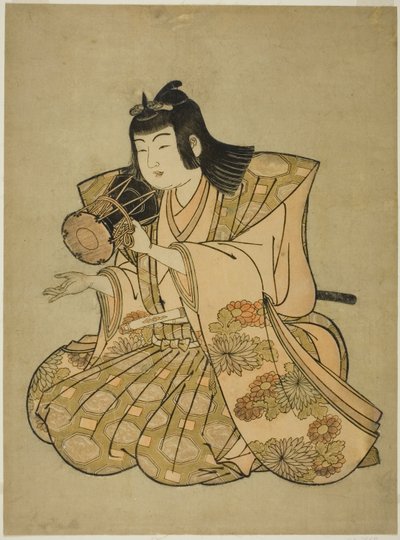 El tamborilero, de una serie sin título de cinco músicos de Kitao Shigemasa