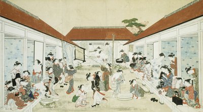 Casa de baños y lavandería para mujeres de Kitao Shigemasa