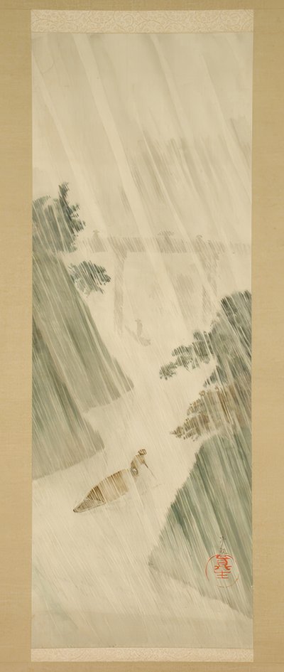 Día lluvioso en Ochanomizu, Tokio de Kiyochika Kobayashi