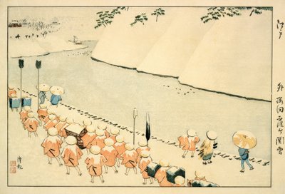 Nieve en Soto-Sakurada, Kasumigaseki de Kiyochika Kobayashi