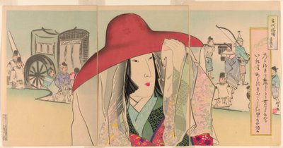 Sei Shonagon, de la serie Patrones antiguos (Kodai moyo) de Kiyochika Kobayashi