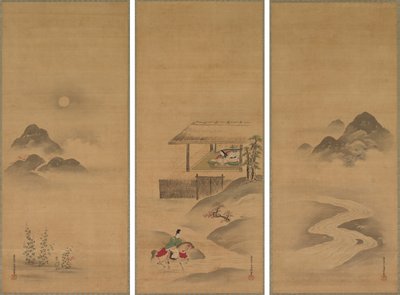 Minamoto no Nakakuni Visits Lady Kogō de Kiyohara Yukinobu