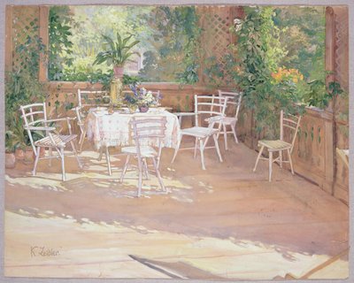 Vista de la Veranda (acuarela sobre papel) de Klara Zeidler