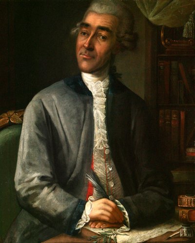 Retrato del escritor Vasily Grigorievich Ruban, 1742-1795, 1786 de Klipekov