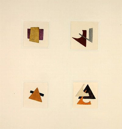 Cuatro composiciones de Ivan Klyun