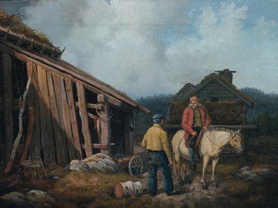 hombre a caballo de Knud Bergslien