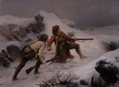 Caza de renos de Knud Bergslien