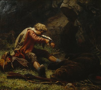 Cazadora de osos herida de Knud Bergslien