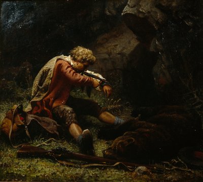 Cazadora de osos herida de Knud Bergslien