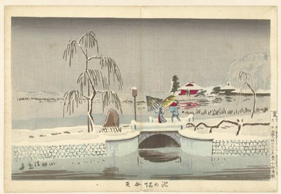 El Santuario de Benten en Ikenohata El borde del estanque en el santuario de Benten Ikenohata Benten (título sobre el objeto) de Kobayashi Kiyochika