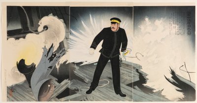 Comandante naval Hirose Takeo de Kobayashi Kiyochika