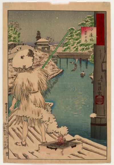 Suidobashi Chanomizu, de la serie Cien Vistas de Musashi, 1884 de Kobayashi Kiyochika