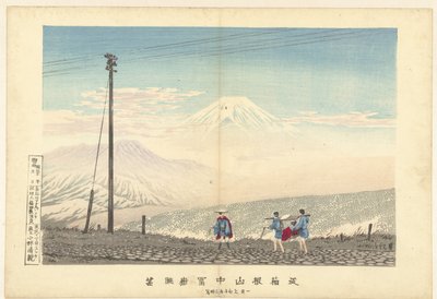 Vista de Fuji en las montañas Hakone Ju Hakone sanchu Fugaku chobo (título sobre objeto) de Kobayashi Kiyochika