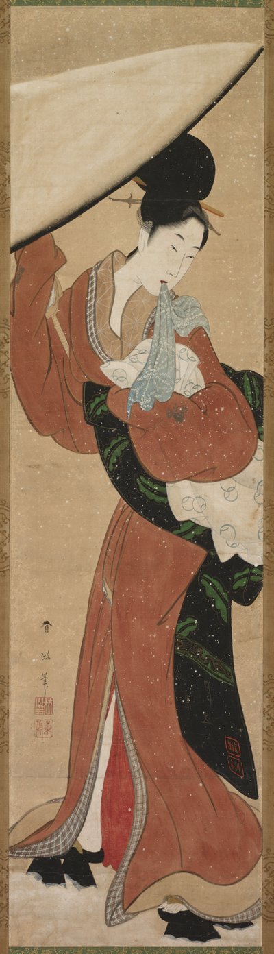 Lady with a Parasol de Koikawa Harumasa