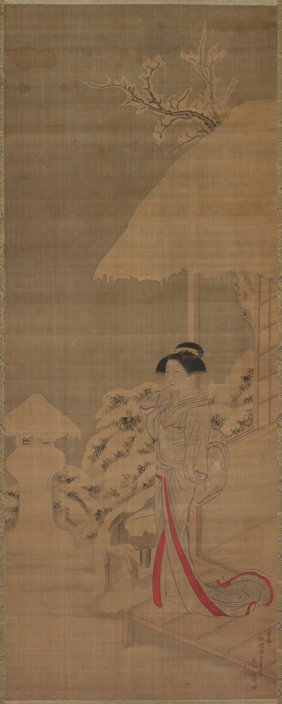 Belleza en la nieve, finales del siglo XVIII-principios del siglo XIX de Kokan Shiba