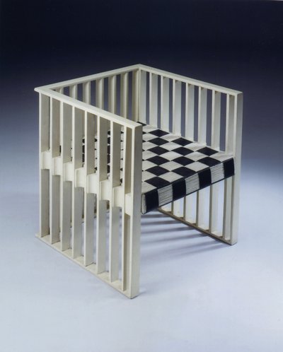 Una Silla de Haya y Caña Pintada, c.1901 de Koloman Moser