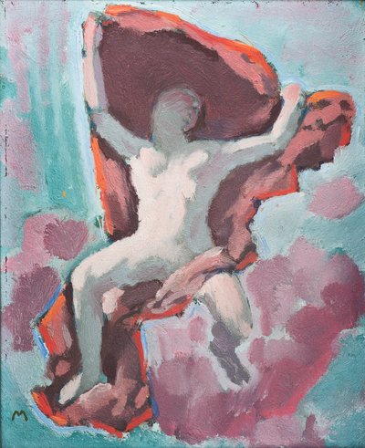 Figurenbild - Pintura de una figura ... (óleo sobre lienzo) de Koloman Moser